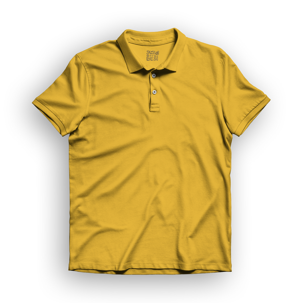 Basic Men's Polo T-Shirt - Yellow
