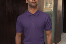 Load image into Gallery viewer, basic men&#39;s polo t-shirt - purple

