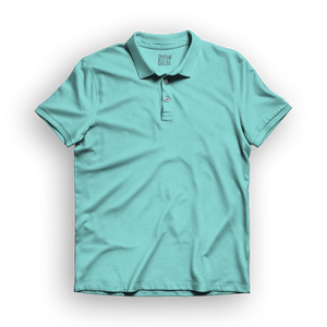 Basic Men's Polo T-Shirt - Aqua