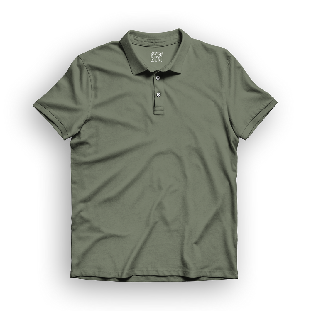 Basic Men's Polo T-Shirt - Bottle Green