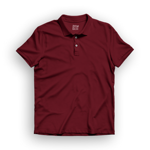 Basic Men's Polo T-Shirt - Maroon