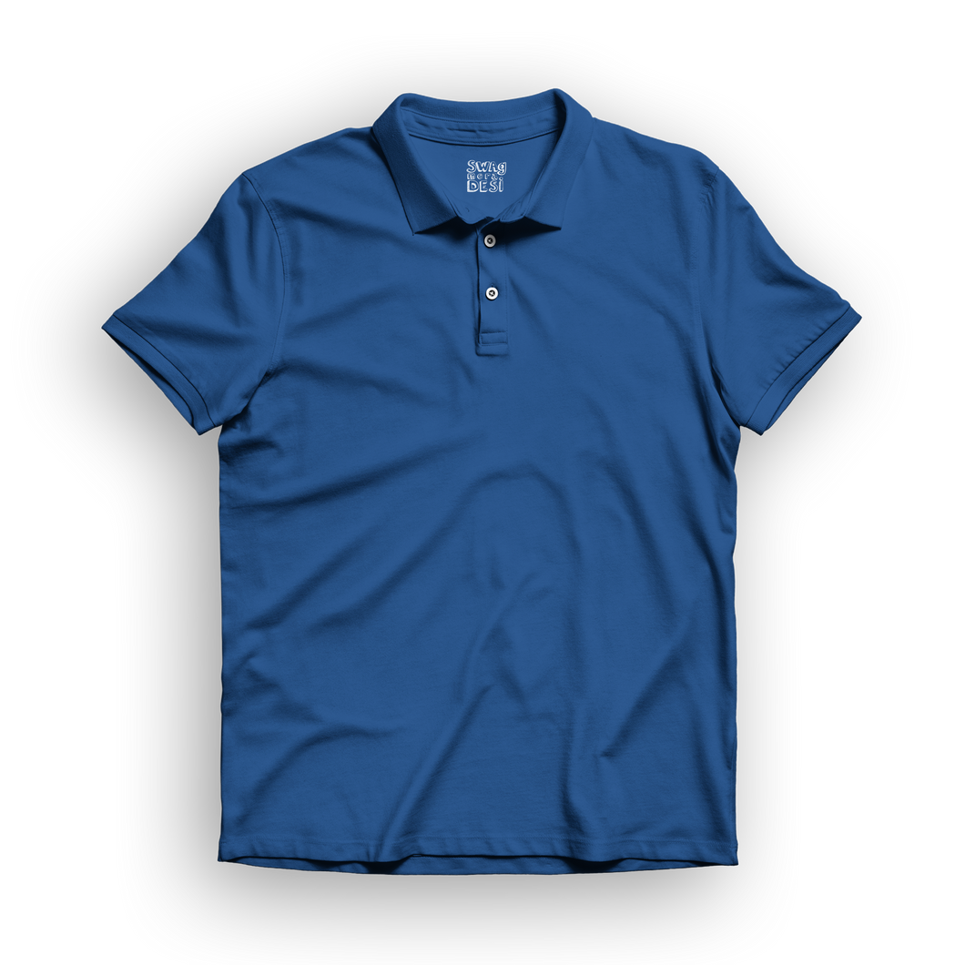 Basic Men's Polo T-Shirt - Royal Blue