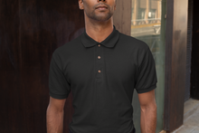 Load image into Gallery viewer, basic men&#39;s polo t-shirt - black
