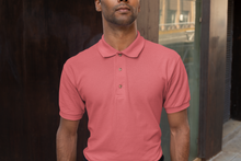 Load image into Gallery viewer, basic men&#39;s polo t-shirt - coral pink
