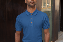 Load image into Gallery viewer, basic men&#39;s polo t-shirt - royal blue
