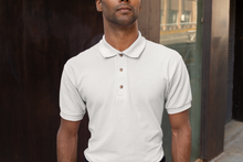 Load image into Gallery viewer, basic men&#39;s polo t-shirt - white
