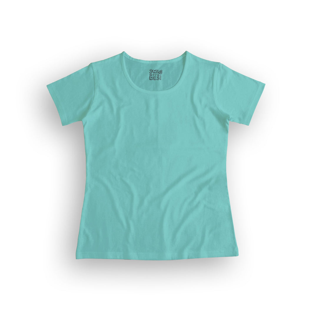basic women's t-shirt - aqua
