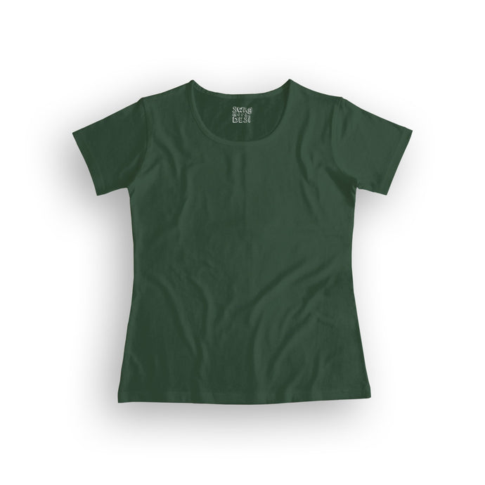 basic women's t-shirt - bottle green
