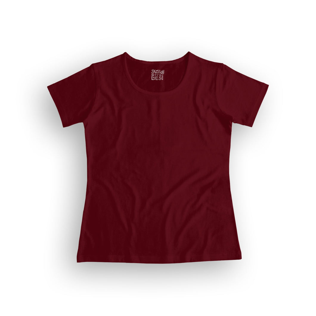 basic women's t-shirt - maroon