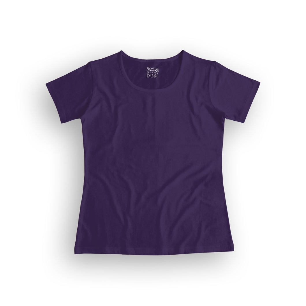 basic women's t-shirt - purple