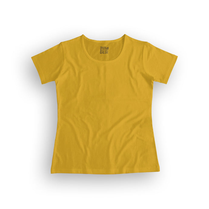 basic women's t-shirt - yellow