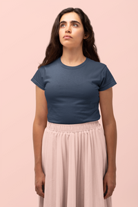 basic women's t-shirt - navy