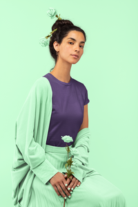 basic women's t-shirt - purple