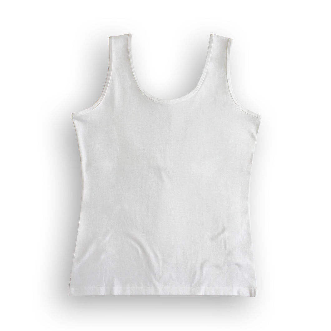 basic women's tank top - white
