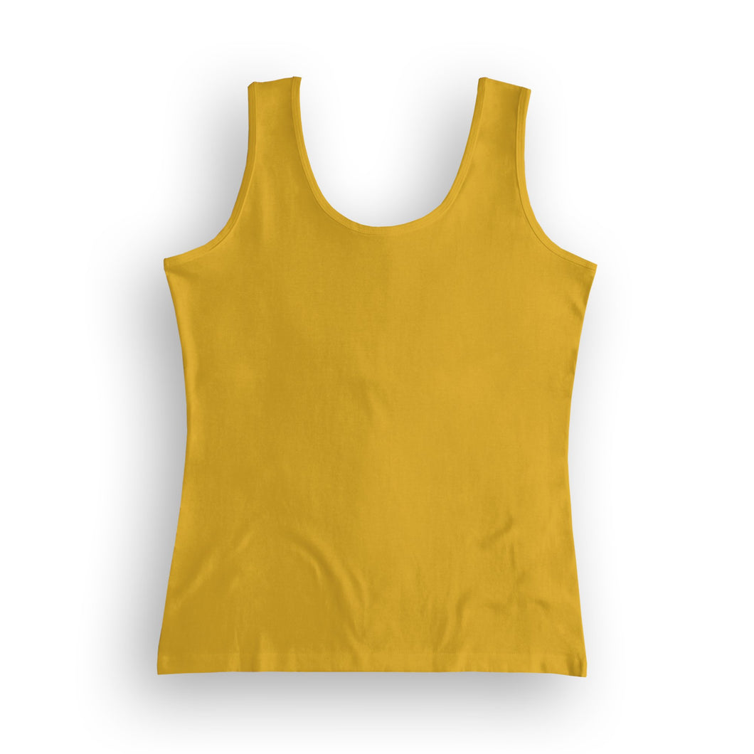 basic women's tank top - yellow