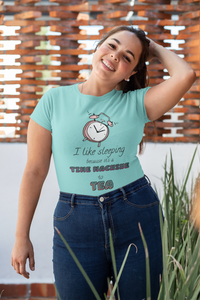 time machine to tea women's t-shirt