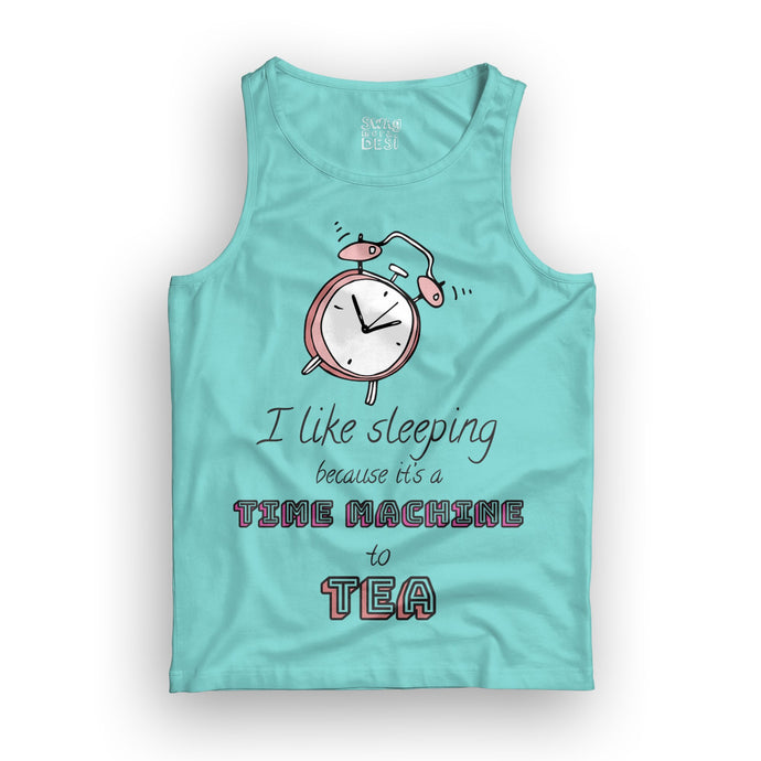 time machine to tea men's tank top