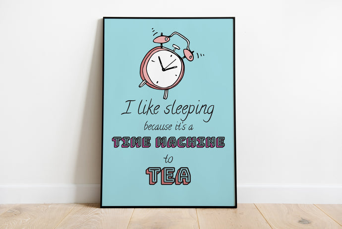 time machine to tea poster