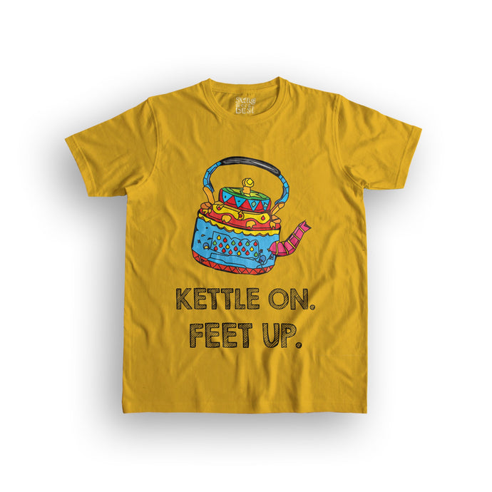 kettle on men's t-shirt