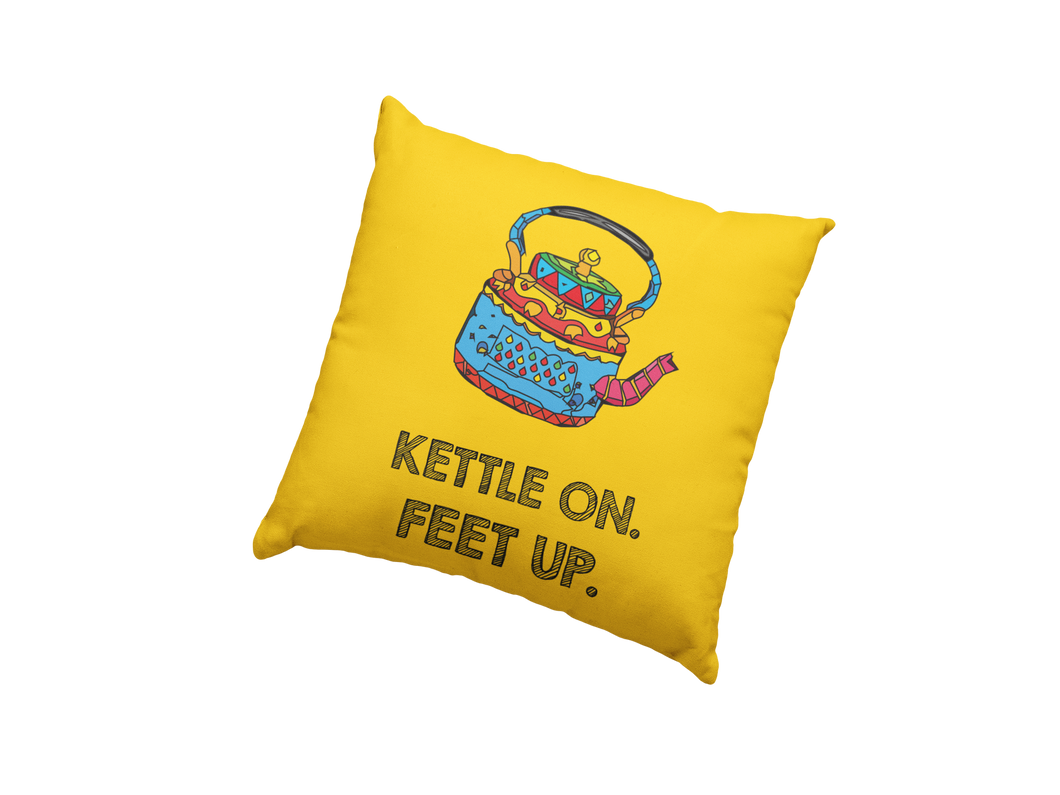 kettle on square cushion