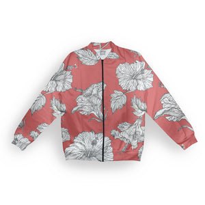 hibiscus men's bomber jacket