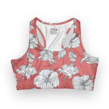 Load image into Gallery viewer, hibiscus sports bra
