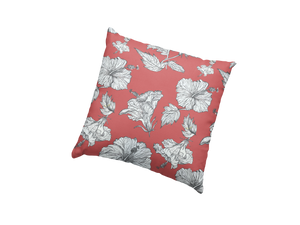 hibiscus square cushion