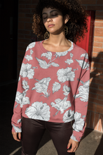 Load image into Gallery viewer, hibiscus women&#39;s sweatshirt
