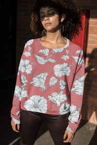 hibiscus women's sweatshirt